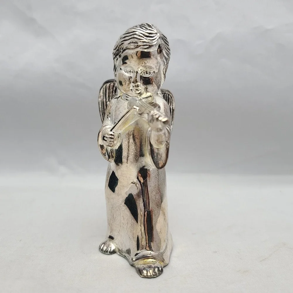 Vintage Godinger Silver Art Company Angel Cherubs Salt & Pepper Shakers With Box
